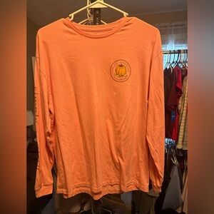 Simply Southern Women’s Pumpkin Graphic Long Sleeve Tee - Orange